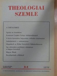 Berki Zuárd Illés - Theologiai Szemle 1978. március-április [antikvár]