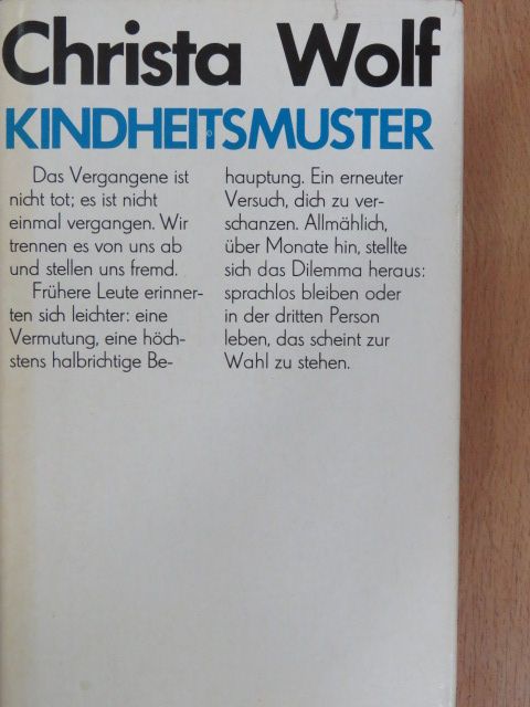 Christa Wolf - Kindheitsmuster [antikvár]