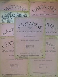 Halmi Gyula - Háztartás 1908-1909. (vegyes számok) (8 db) (rossz állapotú) [antikvár]