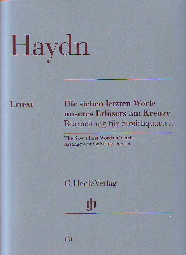 HAYDN J. - DIE SIEBEN LETZTEN WORTE ... BEARBEITUNG FÜR STREICHQUARTETT URTEXT, STIMMEN (CHRISTIN HEITMANN)