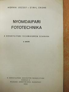 Horvai József - Nyomdaipari fototechnika [antikvár]