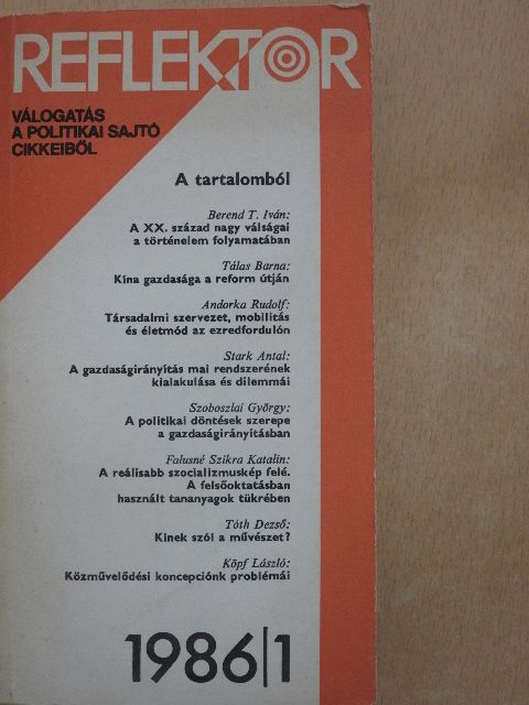 Andorka Rudolf - Reflektor 1986/1 [antikvár]
