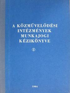 Dr. Ferencz Győző - A közművelődési intézmények munkajogi kézikönyve I. [antikvár]