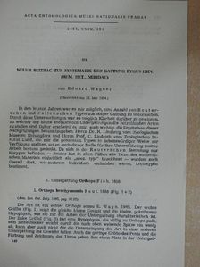 Eduard Wagner - Neuer Beitrag zur Systematik der Gattung Lygus Hhn. (Hem. Het., Miridae) [antikvár]