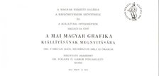 Meghívó A mai magyar grafika kiállításának megnyitására [antikvár]