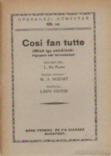 Ponte, L. Da - Cosi fan tutte (Mind így csinálnak) [antikvár]