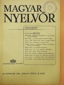 Bakos József - Magyar Nyelvőr 1964. április-június [antikvár]