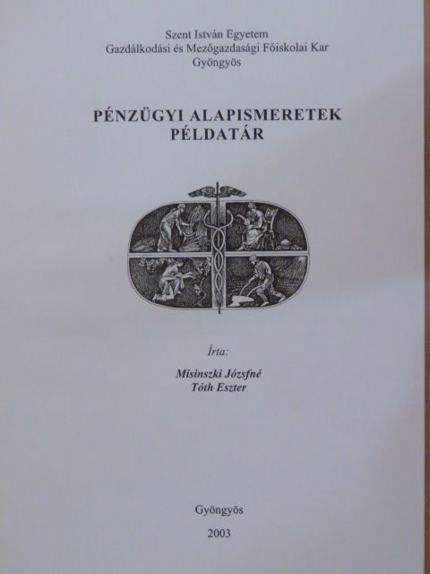 Misinszki Józsefné - Pénzügyi alapismeretek példatár [antikvár]