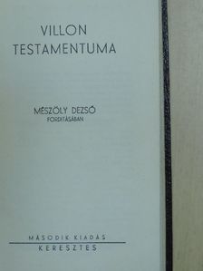 Francois Villon - Villon testamentuma [antikvár]