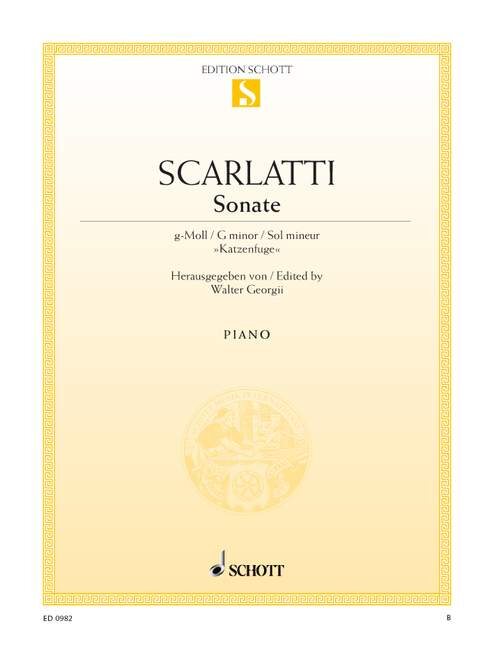 SCARLATTI DOMENICO - SONATE g-MOLL "KATZENFUGE" FÜR KLAVIER HERAUSGEGEBEN VON W.GEORGII