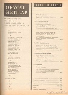 TRENCSÉNI TIBOR - Orvosi hetilap 126. évfolyam (I-II) [antikvár]