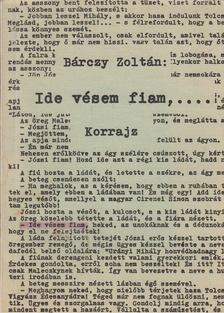 Bárczy Zoltán - Ide vésem fiam, ... [antikvár]