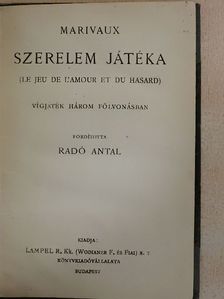 Marivaux - Szerelem játéka [antikvár]