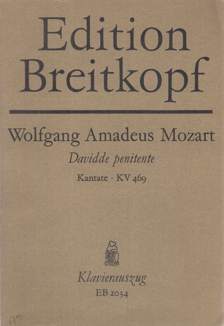 Mozart, Wolfgang Amadeus, Ponte, Lorenzo da - Davide penitente [antikvár]