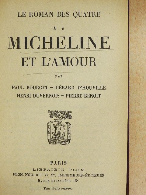 Gérard d'Houville - Micheline et l'Amour [antikvár]