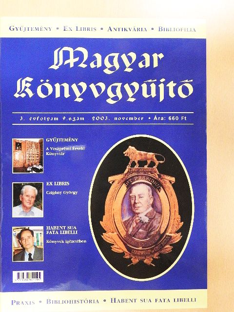 Borbély László - Magyar könyvgyűjtő 2003. november [antikvár]