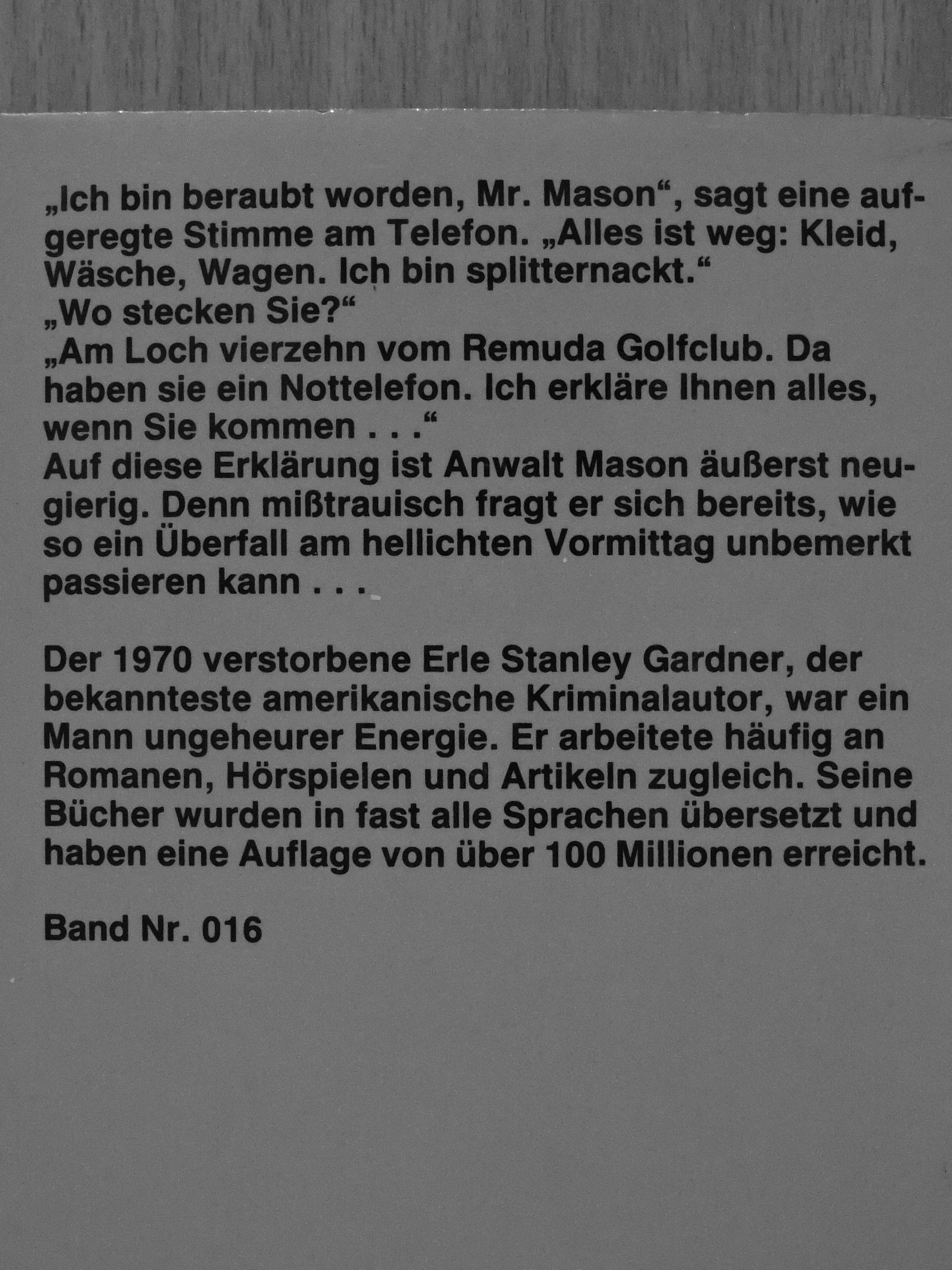 Erle Stanley Gardner - Das Mädchen vom Golfplatz [antikvár]