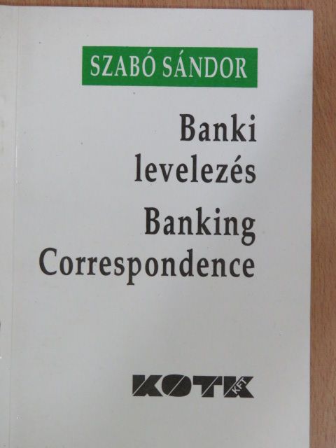 Szabó Sándor - Banki levelezés [antikvár]