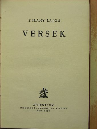 Zilahy Lajos - Versek [antikvár]