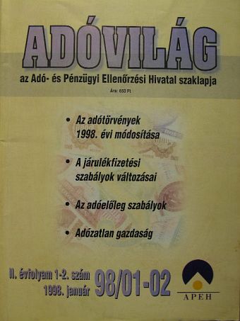 Berényi Sándorné - Adóvilág 1998. január [antikvár]