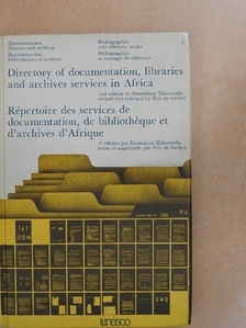 Dominique Zidouemba - Directory of documentation, libraries and archives services in Africa [antikvár]