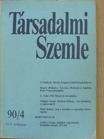 Balló Róbert - Társadalmi Szemle 1990. április [antikvár]