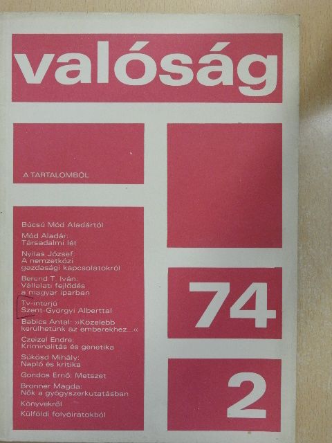 Babics Antal - Valóság 1974. február [antikvár]