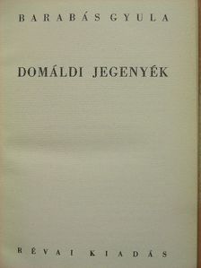 Barabás Gyula - Domáldi jegenyék [antikvár]