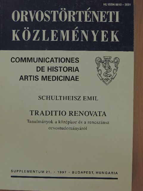 Schultheisz Emil - Orvostörténeti közlemények 21. [antikvár]