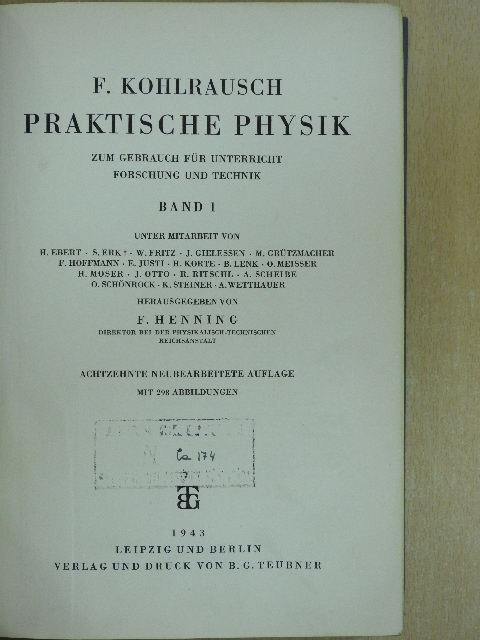 E. Justi - Praktische Physik I-II. [antikvár]