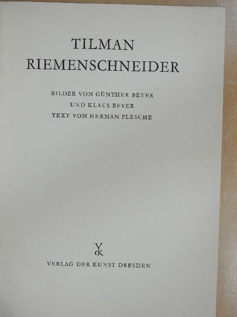Herman Flesche - Tilman Riemenschneider [antikvár]