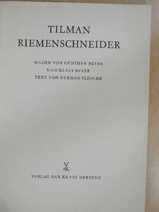 Herman Flesche - Tilman Riemenschneider [antikvár]