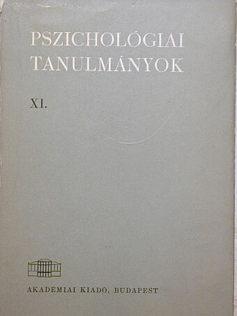 Dr. Szabó Imre - Pszichológiai tanulmányok XI. [antikvár]