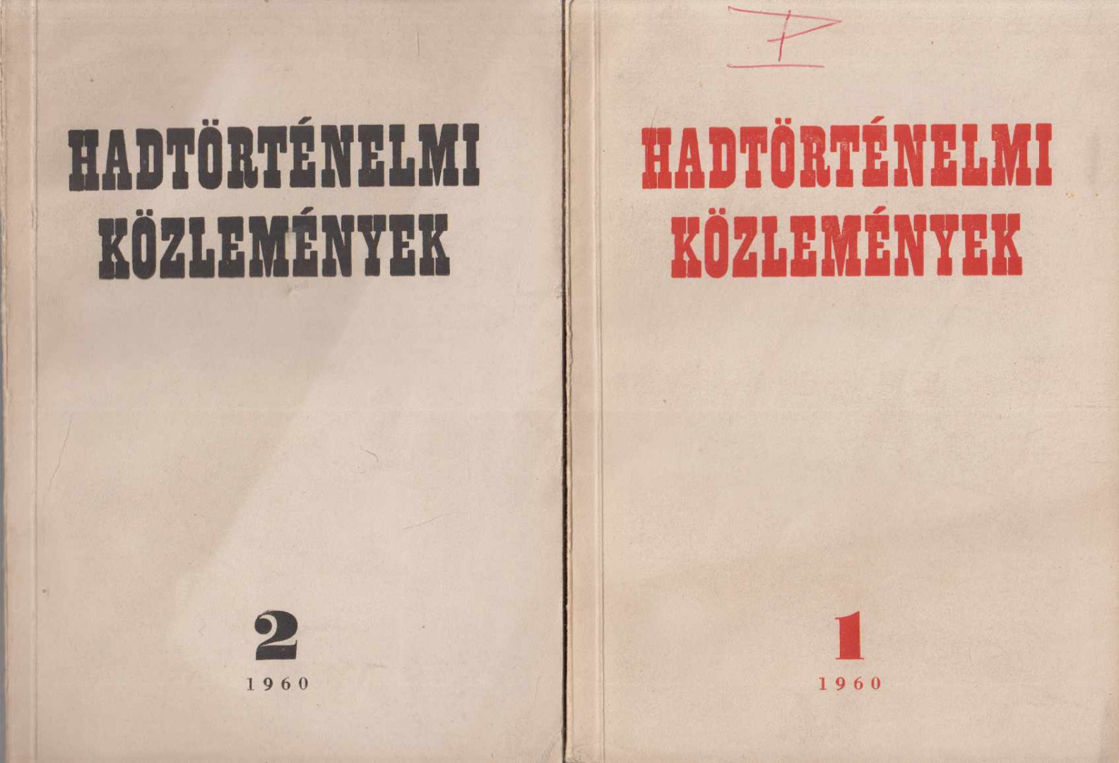 Hadtörténelmi közlemények 1960 1-2. [antikvár]