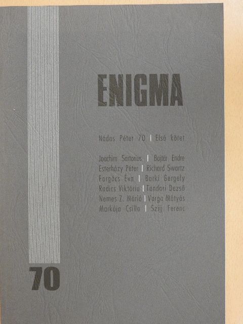 Bojtár Endre - Enigma 70. [antikvár]