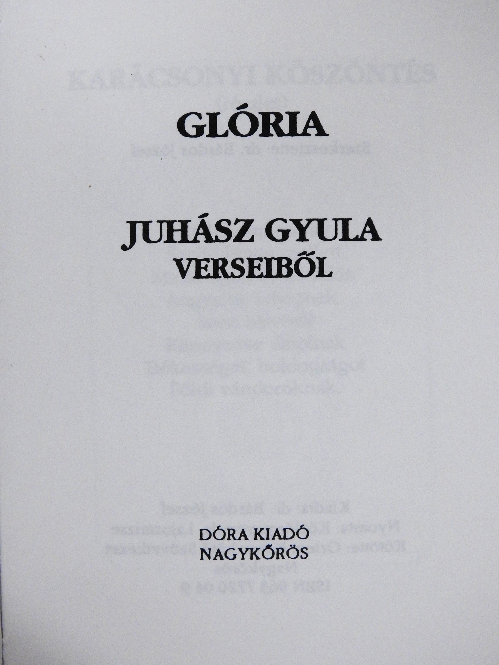 Juhász Gyula - Glória (minikönyv) [antikvár]