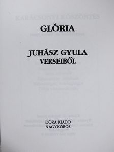 Juhász Gyula - Glória (minikönyv) [antikvár]