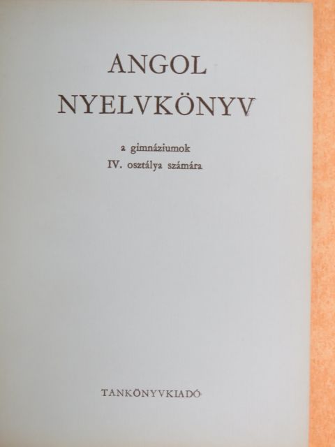 Buday László - Angol nyelvkönyv IV. [antikvár]