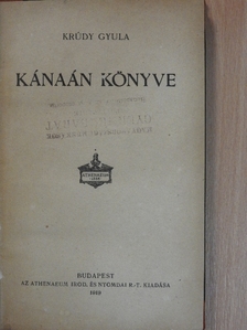 Krúdy Gyula - Kánaán könyve [antikvár]