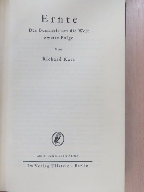 Richard Katz - Ernte [antikvár]