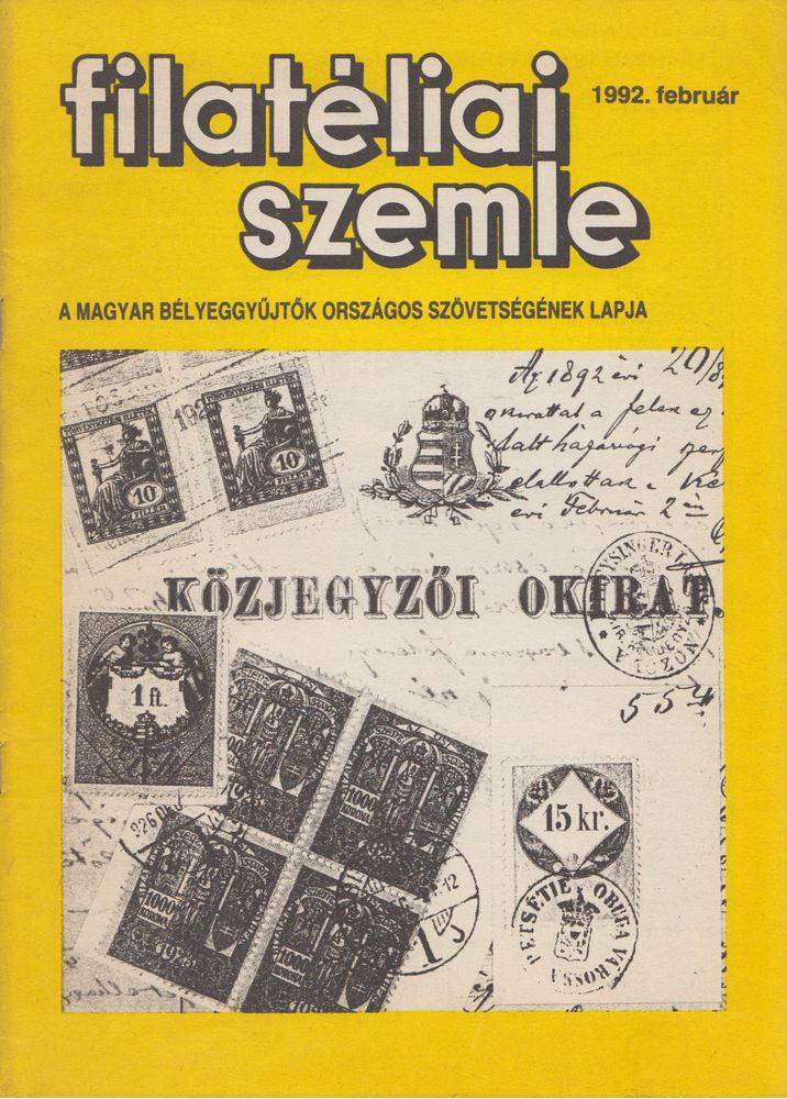 SIMON GY. FERENC - Filatéliai szemle 1992. február [antikvár]