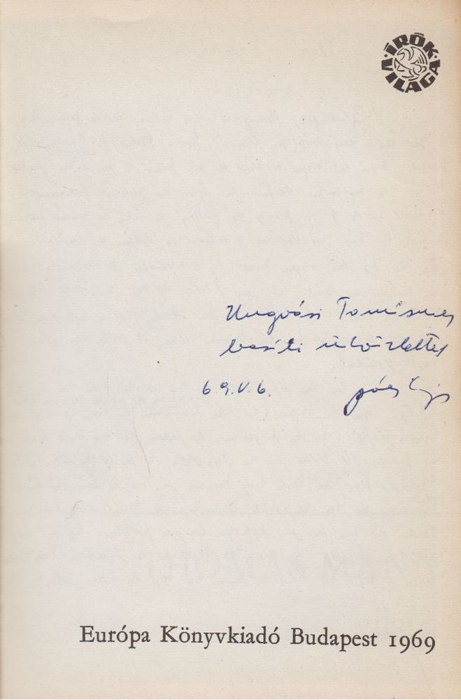 Pók Lajos - Thomas Mann világa (dedikált) [antikvár]