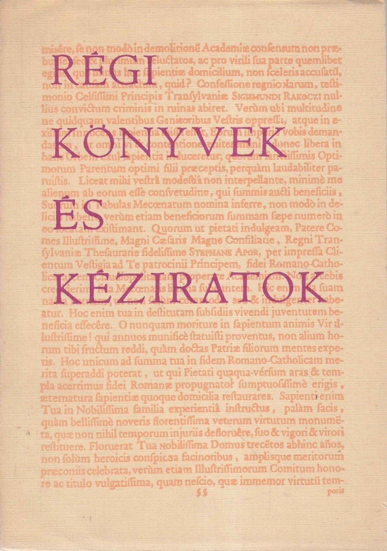 PINTÉR MÁRTA - Régi könyvek és kéziratok [antikvár]