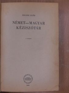 Előd Halász - Német-magyar kéziszótár [antikvár]