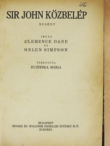 Dane Clemence - Sir John közbelép [antikvár]