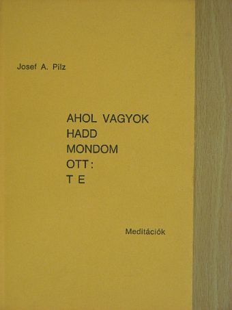 Josef A. Pilz - Ahol vagyok hadd mondom ott: Te [antikvár]
