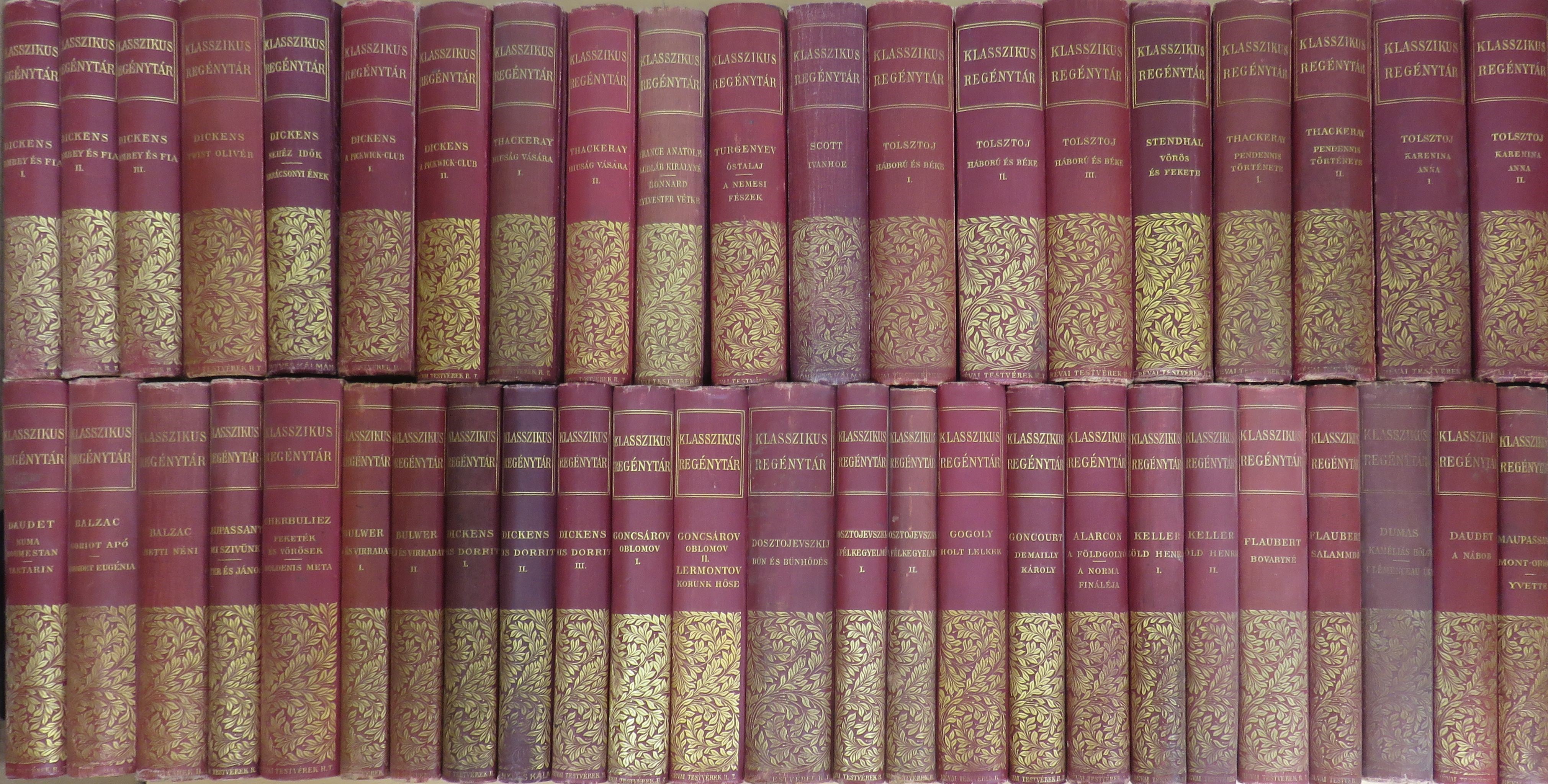 Balzac - "45 kötet a Klasszikus Regénytár sorozatból (nem teljes sorozat)" [antikvár]