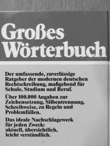 Großes Wörterbuch Rechtschreibung [antikvár]