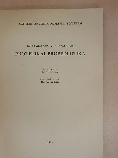 Protetikai propedeutika [antikvár]