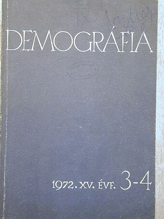 A. Sauvy - Demográfia 1972/3-4. [antikvár]